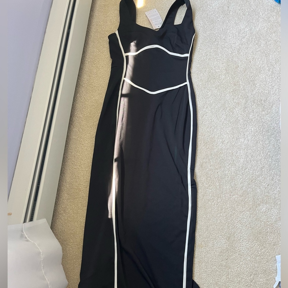 Black double lined dress